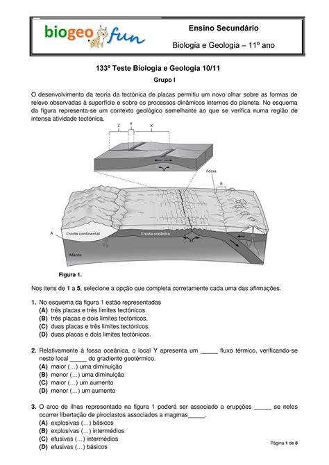 Teste Biogeo P Gina De Grupo I O Desenvolvimento Da