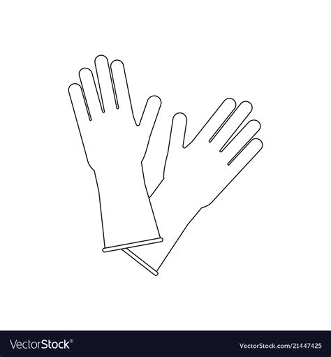 Latex rubber gloves Royalty Free Vector Image - VectorStock