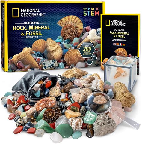 National Geographic Rocks And Fossils Kit 200 Piece Set Includes