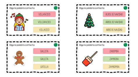 Lectura Correcta De Palabras Con Vocabulario De Navidad