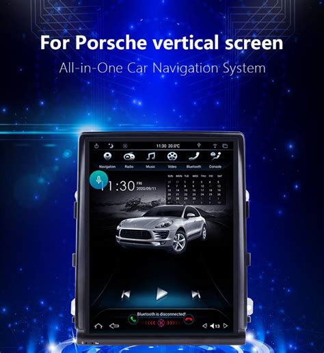 Tesla Style Vertical Screen Android 10 4 Car Video For Porsche Macan