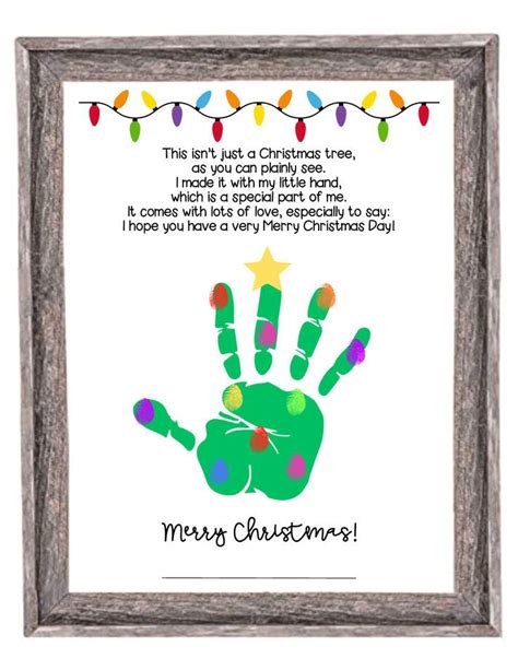 Christmas Tree Handprint Poem Template Craft Christmas Holiday