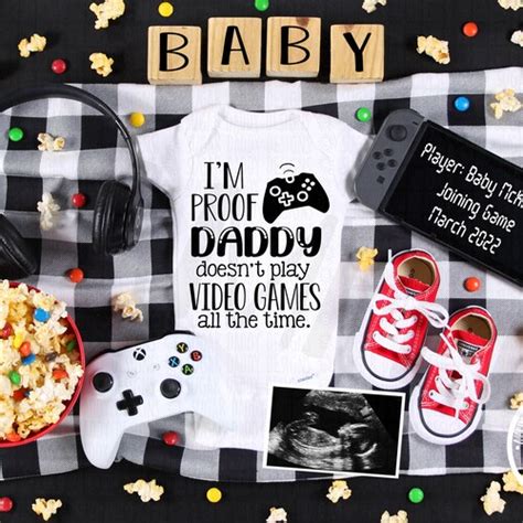 Digital Video Game Player Pregnancy Announcement Funny Gamer Etsy