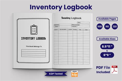 Inventory Logbook KDP Interior Graphic By SNdesign Creative Fabrica