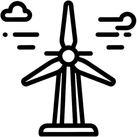 Premium Vector Wind Energy Icon Colored Outline