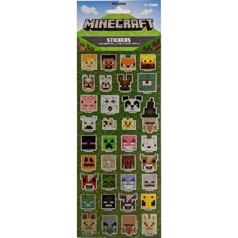 Minecraft Stickers Pack Holographic Big W