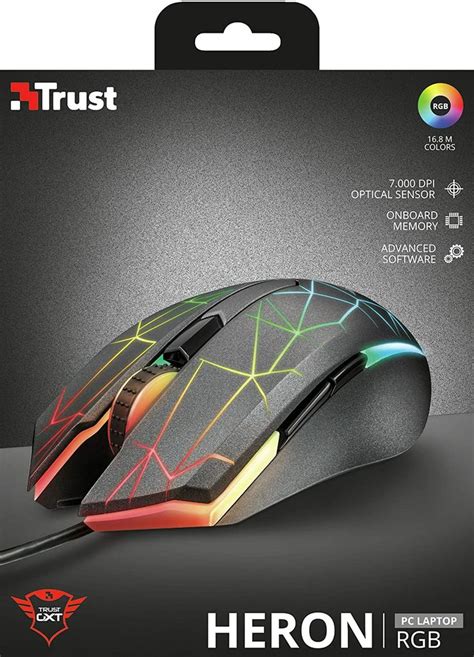 Mouse Gamer Rgb Gxt Heron Sensor Pixart Pmw Dpi Mem Ria