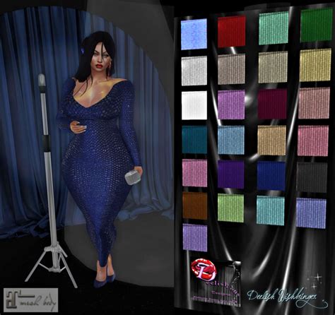 Second Life Marketplace Sparkling Sequins Dress Maitreya Fatpack~wear To Unpack