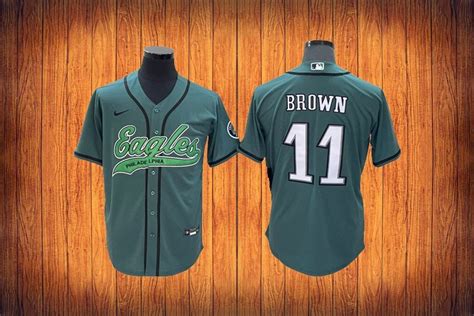 Eagles A.J. Brown Baseball Styled Jersey – US Sports Nation