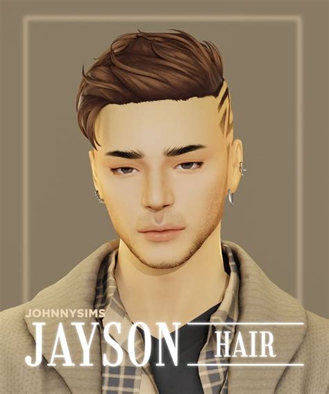 Jayson Hair Revamped Johnnysims Sims Hair Sims Sims Hair Male