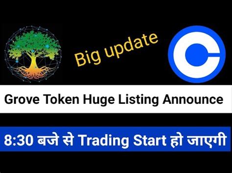 Grove Token Big Update Grove Token New Listing Coinsbit Crypto