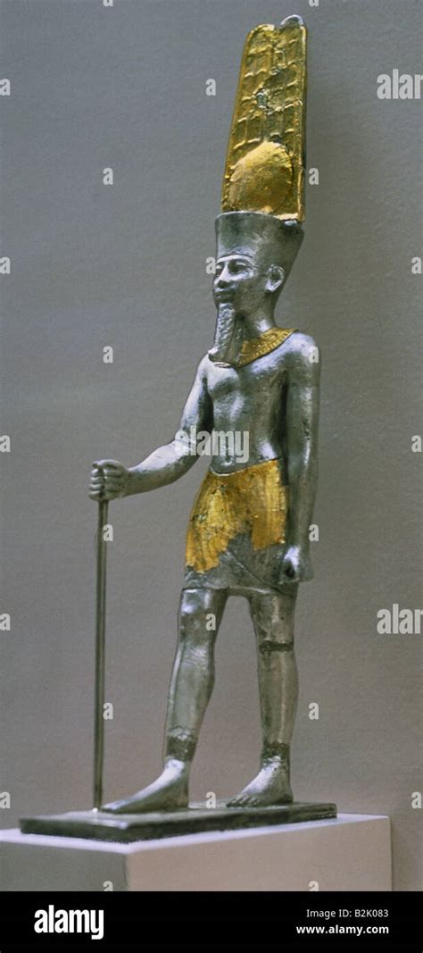 Fine Arts Ancient World Egypt Sculpture God Amun Re Statuette