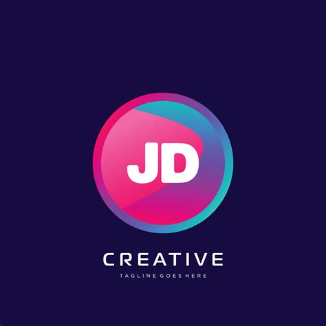 JD Initial Logo With Colorful Template Vector 21845033 Vector Art At