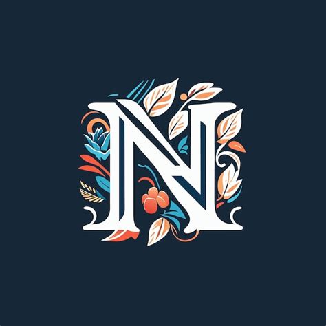 Premium Vector Letter N Logo And Flat Flower Logo N