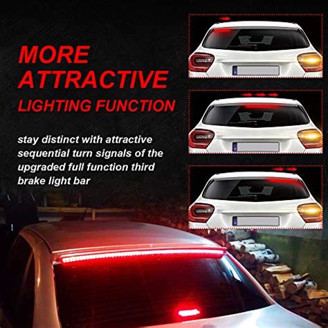 LED Third Brake Light Strip Bar 5 Function Sequential Turn Signal