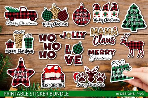 Christmas Stickers Bundle Png