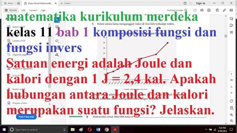 Matematika Kurikulum Merdeka Kelas 11 Satuan Energi Adalah Joule Dan