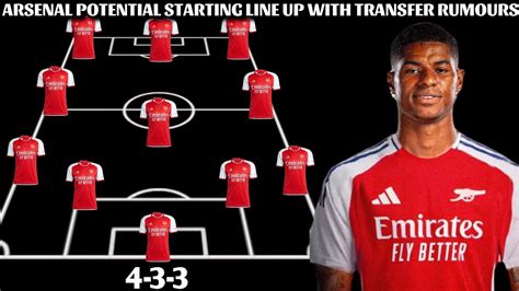 Arsenal Potential Starting Line Up With Confirmed Transfers And