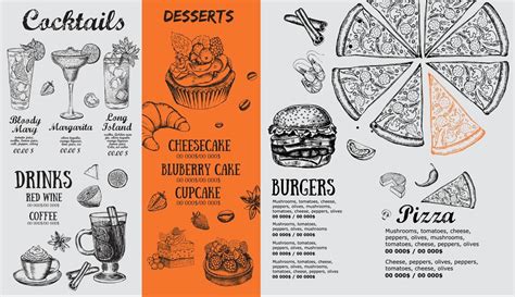 Restaurant Cafe Menu Template Design Food Flyer 8018879 Vector Art