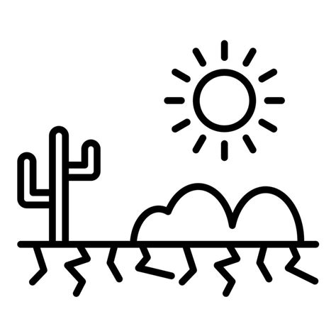 Desert Hot Weather Line Icon 14724259 Vector Art At Vecteezy