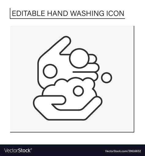 Hand Washing Line Icon Royalty Free Vector Image