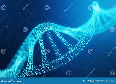 Artifical Intelegence Dna Molecule Dna Is Converted Into A Digital