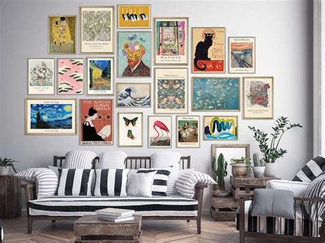 Vintage Eclectic Gallery Wall Set Of 20 Prints Download Maximalist Wall Art Eclectic Home Decor