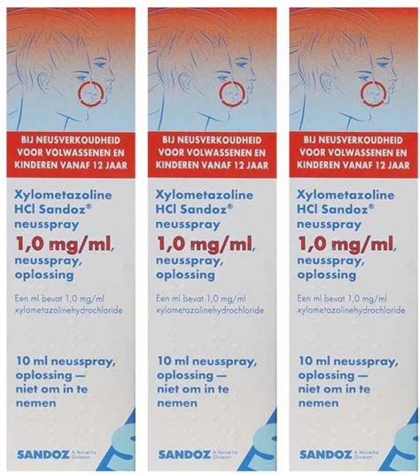 Sandoz Neusspray Xylometazoline Mg Ml X Ml Bol