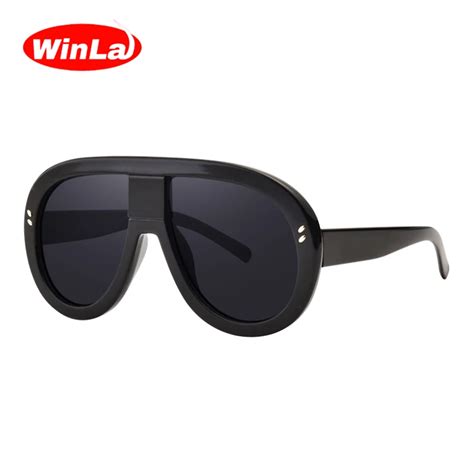 Winla Oversized Fashion Sunglasses Women Luxury Brand Designer Vintage Sun Glasses Female Shades