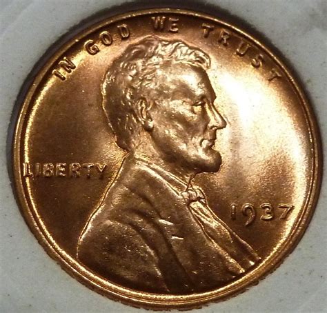 1937 P Gem BU RED Uncirculated Lincoln Wheat Cent 100 07 For Sale