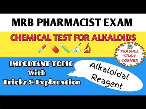 Pharmacognosy Expected Question From Alkaloids MRB Pharmacist Exam