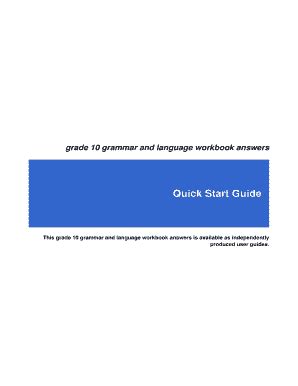 Grammar And Language Workbook Grade 10 Answer Key AirSlate SignNow