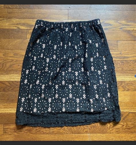 Octavia Nude With Black Lace Overlay Knee Length A Li Gem