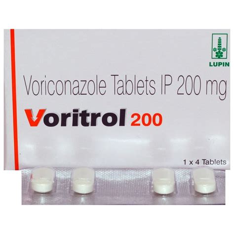 Vorier Voriconazole Tablet 200 mg, Prescription, Treatment: Fungal ...