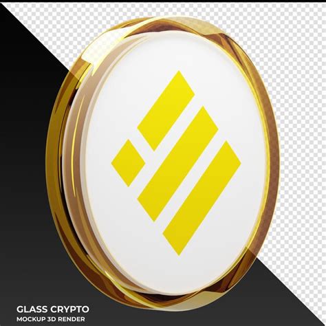 Premium Psd Binance Usd Busd Glass Crypto Coin D Illustration