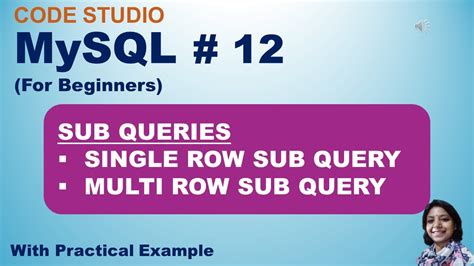 Mysql Tutorial 12 Sub Queries Youtube