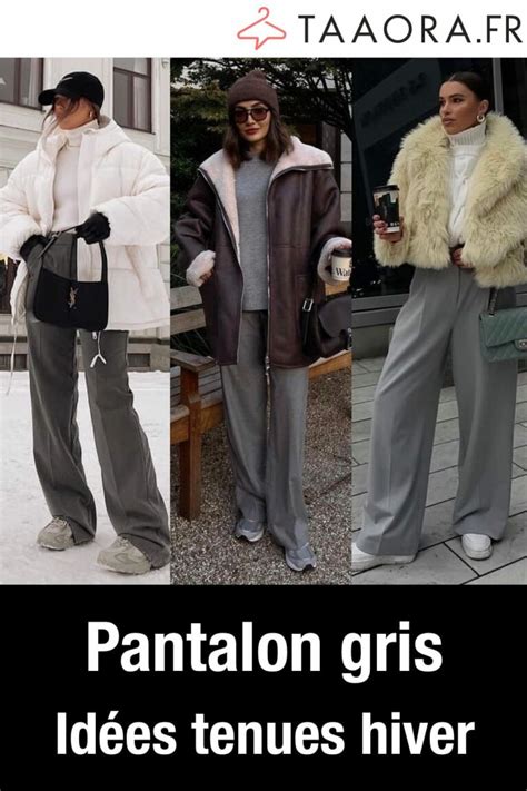 Pantalon large gris idées tenues hiver Taaora Blog Mode