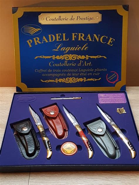 France Pradel Laguiole Coffret De Trois Couteaux Pliants Catawiki