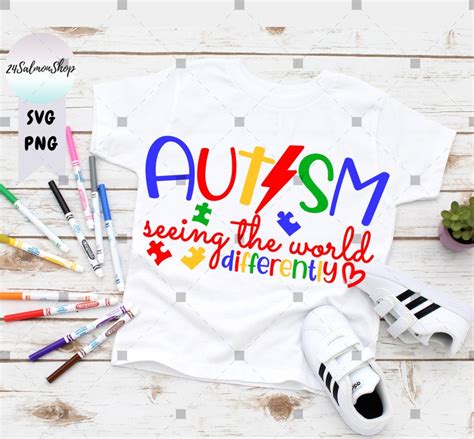 Autism Seeing The World Differently Svg Png Autism Awareness Etsy