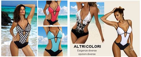 Jfan Costumi Da Bagno Interi Donna Trikini Costume Da Mare Spiaggia