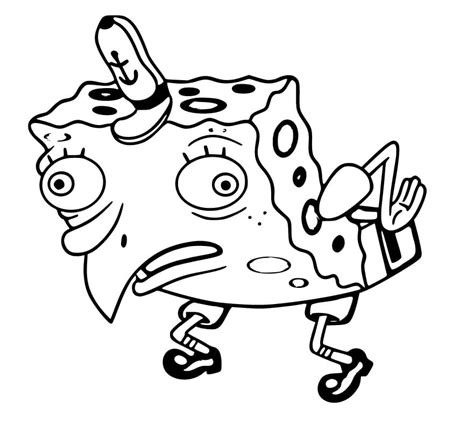 Mocking Spongebob Meme Coloring Page Download Print Or Color Online
