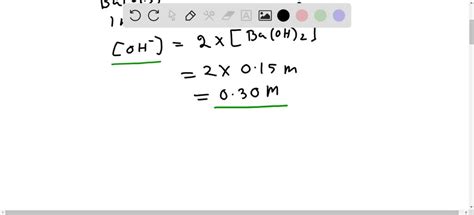 Solved What Is The Ph Of A 015 M Aqueous Solution Of Barium Hydroxide