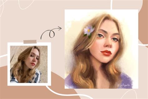 Draw Your Portrait In My Style From Photo By Lillyarts19 Fiverr