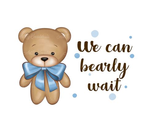 Teddy Bear Clipart Baby Shower Clipart Scrapbook Materials Baby Clip