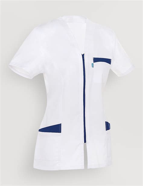 Blouse blanche et couleur pour infirmière pharmacie dentiste kiné