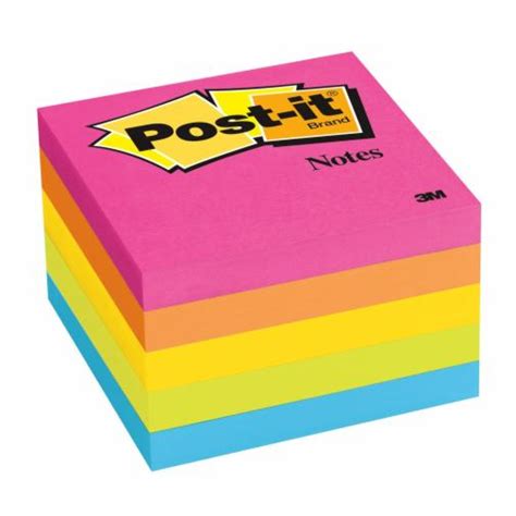 Post It® Notes 654 5pk Neon Colors 3 In X 3 In 76 Mm X 76 Mm 3m