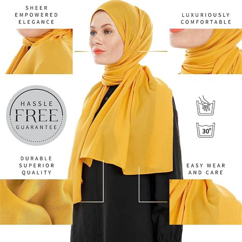 Ayisah SELDA Hijab Chiffon Scarf för Dam Lätt och Tunn Slöja