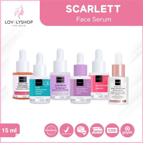 Jual Scarlett Whitening Face Serum Ml Brightly Acne Glowtening