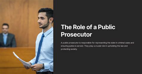 The Role Of A Public Prosecutor