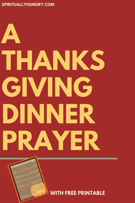 A Thanksgiving Prayer With Free Printable Thanksgiving Prayer